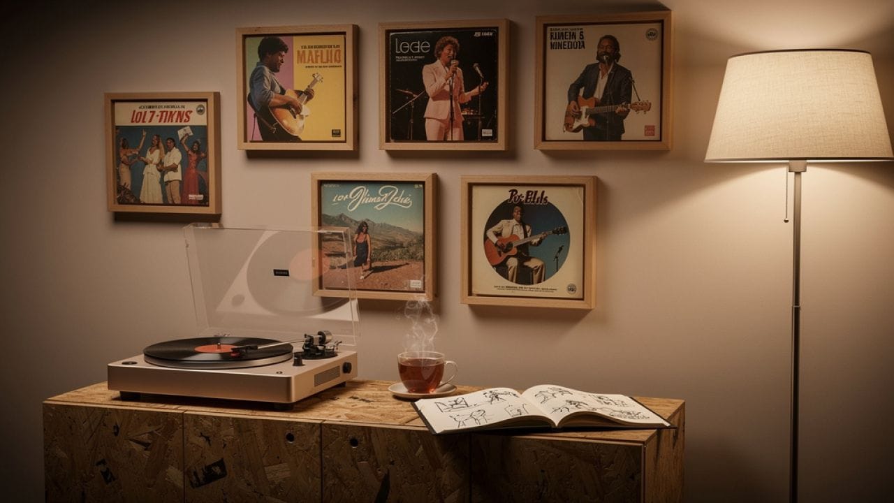Vinyl-Cover an der Wand präsentieren: Trends, Techniken und kreative Ideen 2026